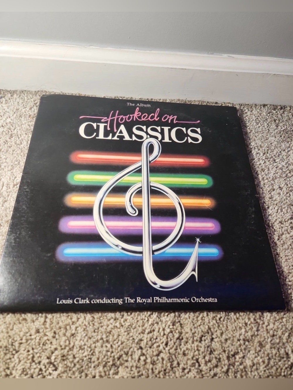 Hooked on Classics Vinyl Record - Black with Multicolor Neon Stripes